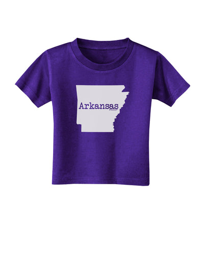 Arkansas - United States Shape Toddler T-Shirt Dark by TooLoud-Toddler T-Shirt-TooLoud-Purple-2T-Davson Sales