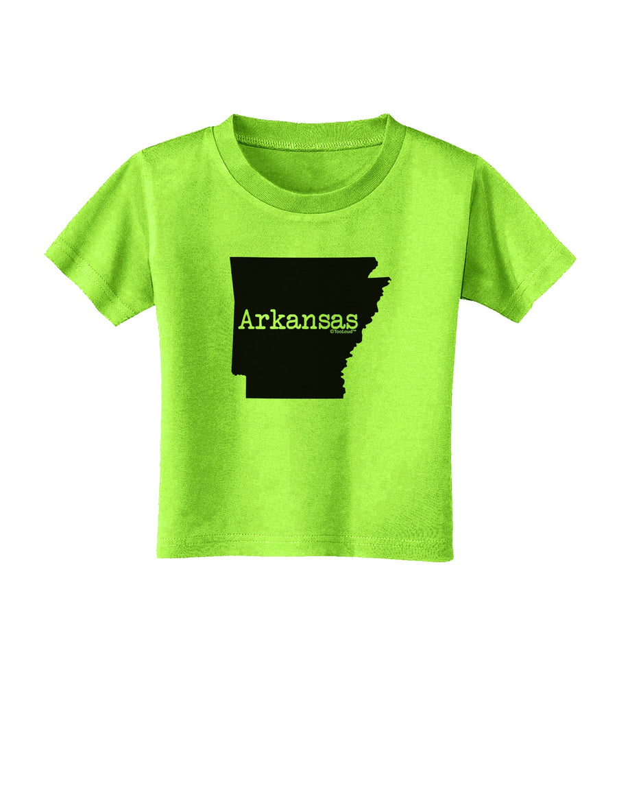 Arkansas - United States Shape Toddler T-Shirt by TooLoud-Toddler T-Shirt-TooLoud-White-2T-Davson Sales