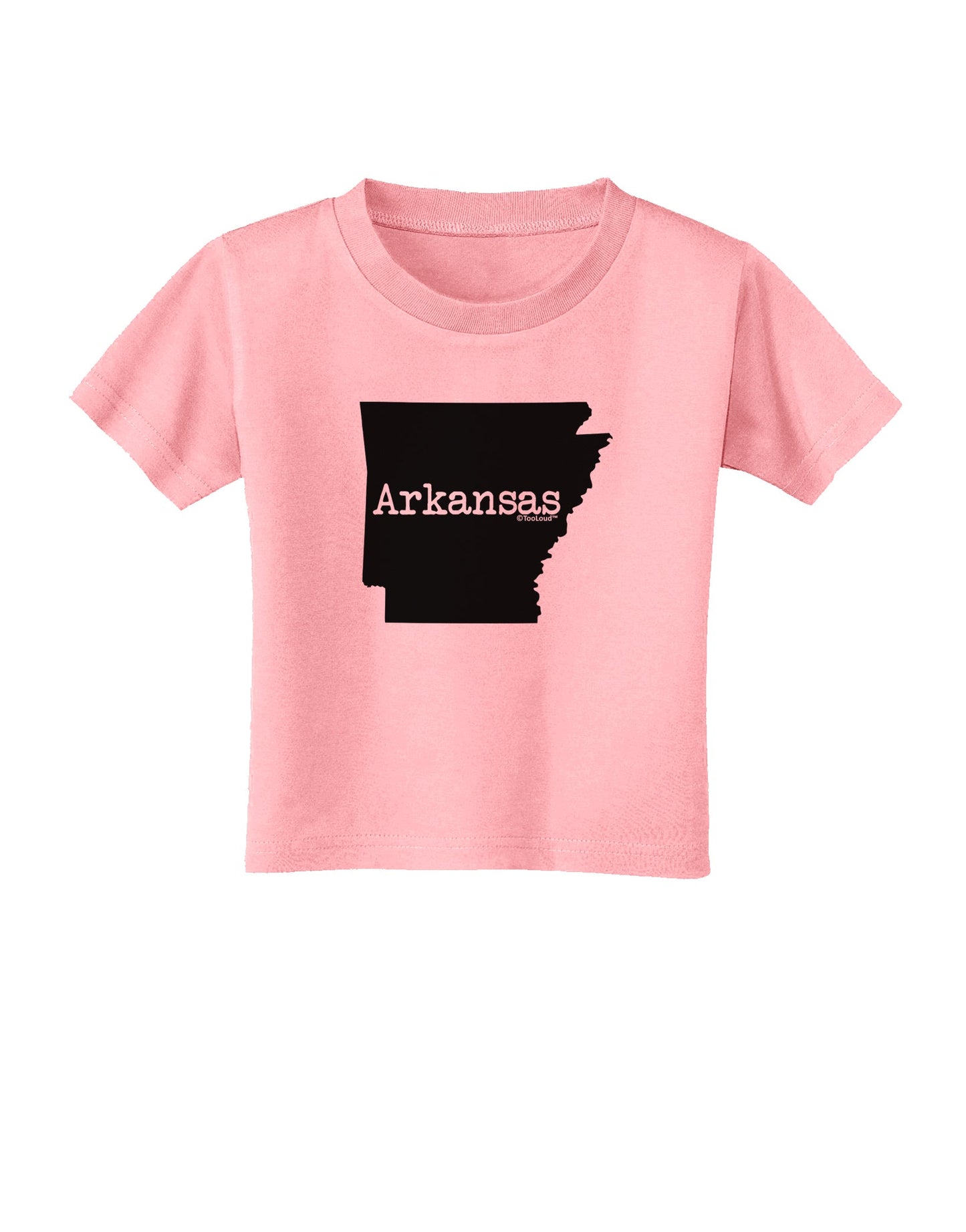 Arkansas - United States Shape Toddler T-Shirt by TooLoud-Toddler T-Shirt-TooLoud-Candy-Pink-2T-Davson Sales