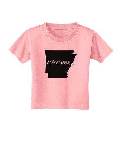 Arkansas - United States Shape Toddler T-Shirt by TooLoud-Toddler T-Shirt-TooLoud-Candy-Pink-2T-Davson Sales