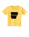 Arkansas - United States Shape Toddler T-Shirt by TooLoud-Toddler T-Shirt-TooLoud-Yellow-2T-Davson Sales