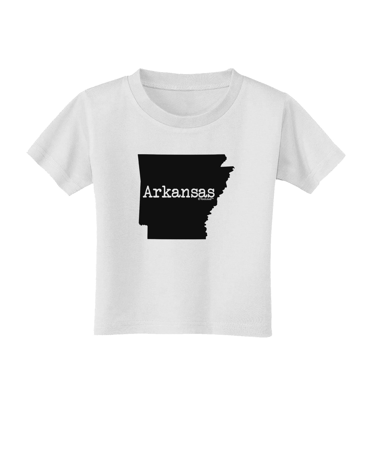 Arkansas - United States Shape Toddler T-Shirt by TooLoud-Toddler T-Shirt-TooLoud-White-2T-Davson Sales