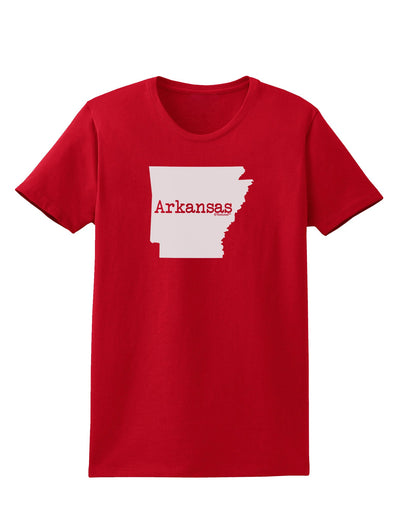 Arkansas - United States Shape Womens Dark T-Shirt by TooLoud-Womens T-Shirt-TooLoud-Red-X-Small-Davson Sales