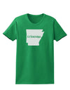 Arkansas - United States Shape Womens Dark T-Shirt by TooLoud-Womens T-Shirt-TooLoud-Kelly-Green-X-Small-Davson Sales