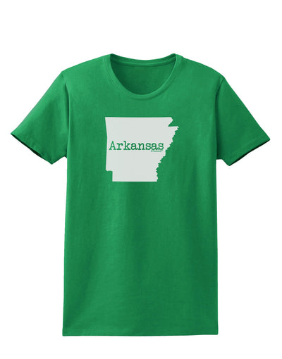 Arkansas - United States Shape Womens Dark T-Shirt by TooLoud-Womens T-Shirt-TooLoud-Kelly-Green-X-Small-Davson Sales