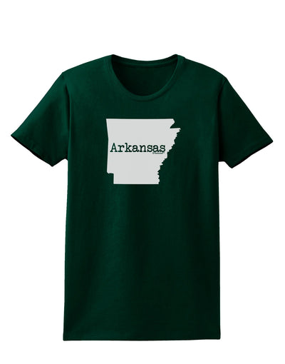 Arkansas - United States Shape Womens Dark T-Shirt by TooLoud-Womens T-Shirt-TooLoud-Forest-Green-Small-Davson Sales