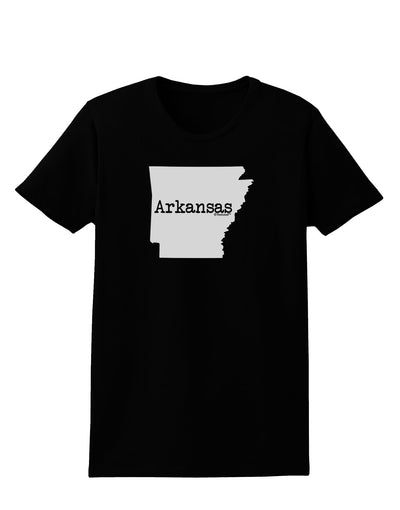 Arkansas - United States Shape Womens Dark T-Shirt by TooLoud-Womens T-Shirt-TooLoud-Black-X-Small-Davson Sales