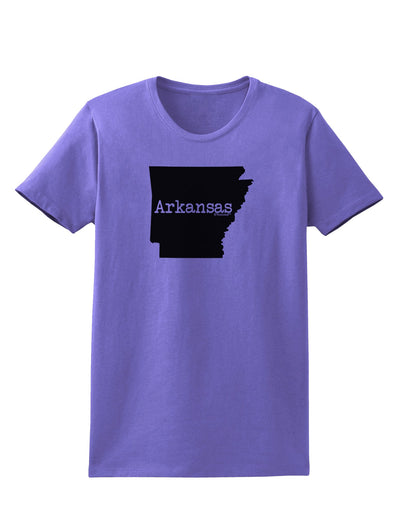 Arkansas - United States Shape Womens T-Shirt by TooLoud-Womens T-Shirt-TooLoud-Violet-X-Small-Davson Sales