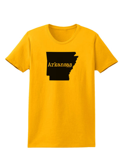 Arkansas - United States Shape Womens T-Shirt by TooLoud-Womens T-Shirt-TooLoud-Gold-X-Small-Davson Sales