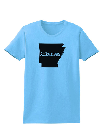 Arkansas - United States Shape Womens T-Shirt by TooLoud-Womens T-Shirt-TooLoud-Aquatic-Blue-X-Small-Davson Sales