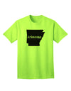 Arkansas - United States Silhouette Adult T-Shirt by TooLoud-Mens T-shirts-TooLoud-Neon-Green-Small-Davson Sales