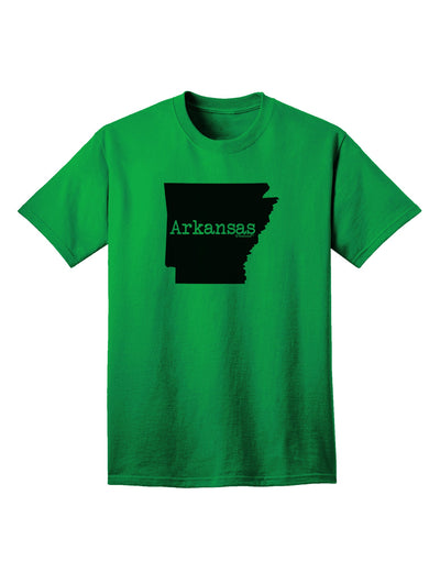 Arkansas - United States Silhouette Adult T-Shirt by TooLoud-Mens T-shirts-TooLoud-Kelly-Green-Small-Davson Sales