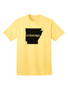 Arkansas - United States Silhouette Adult T-Shirt by TooLoud-Mens T-shirts-TooLoud-Yellow-Small-Davson Sales