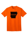 Arkansas - United States Silhouette Adult T-Shirt by TooLoud-Mens T-shirts-TooLoud-Orange-Small-Davson Sales