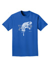 Artistic Ink Style Dinosaur Head Design Adult Dark T-Shirt by TooLoud-Mens T-Shirt-TooLoud-Royal-Blue-Small-Davson Sales