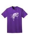 Artistic Ink Style Dinosaur Head Design Adult Dark T-Shirt by TooLoud-Mens T-Shirt-TooLoud-Purple-Small-Davson Sales