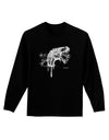 Artistic Ink Style Dinosaur Head Design Adult Long Sleeve Dark T-Shirt by TooLoud-TooLoud-Black-Small-Davson Sales