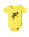 Artistic Ink Style Dinosaur Head Design Baby Romper Bodysuit by TooLoud-Baby Romper-TooLoud-Yellow-06-Months-Davson Sales