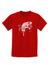 Artistic Ink Style Dinosaur Head Design Childrens Dark T-Shirt by TooLoud-Childrens T-Shirt-TooLoud-Red-X-Small-Davson Sales