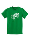 Artistic Ink Style Dinosaur Head Design Childrens Dark T-Shirt by TooLoud-Childrens T-Shirt-TooLoud-Kelly-Green-X-Small-Davson Sales