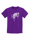 Artistic Ink Style Dinosaur Head Design Childrens Dark T-Shirt by TooLoud-Childrens T-Shirt-TooLoud-Purple-X-Small-Davson Sales