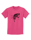 Artistic Ink Style Dinosaur Head Design Childrens T-Shirt by TooLoud-Childrens T-Shirt-TooLoud-Sangria-X-Small-Davson Sales