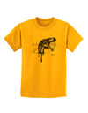 Artistic Ink Style Dinosaur Head Design Childrens T-Shirt by TooLoud-Childrens T-Shirt-TooLoud-Gold-X-Small-Davson Sales