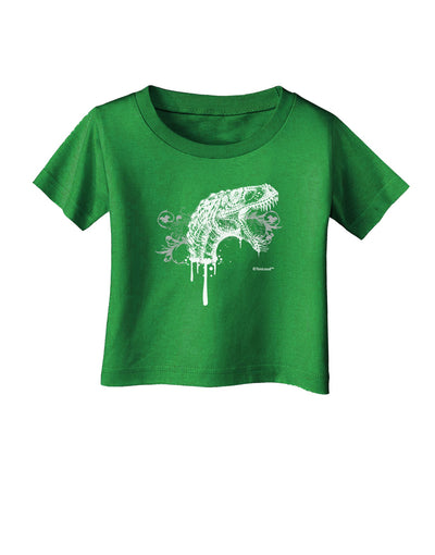 Artistic Ink Style Dinosaur Head Design Infant T-Shirt Dark by TooLoud-Infant T-Shirt-TooLoud-Clover-Green-06-Months-Davson Sales