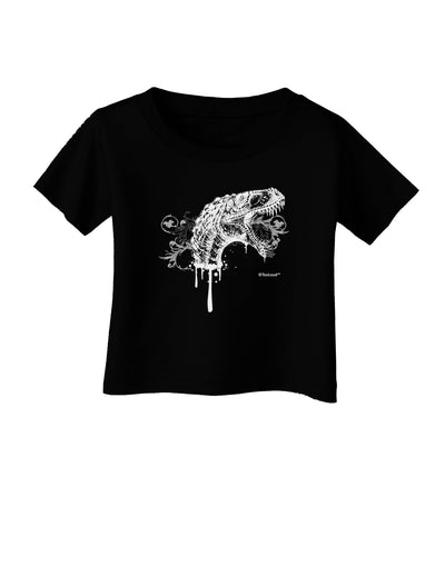 Artistic Ink Style Dinosaur Head Design Infant T-Shirt Dark by TooLoud-Infant T-Shirt-TooLoud-Black-06-Months-Davson Sales