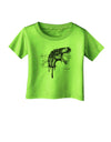 Artistic Ink Style Dinosaur Head Design Infant T-Shirt by TooLoud-Infant T-Shirt-TooLoud-Lime-Green-06-Months-Davson Sales