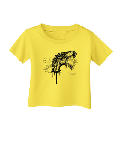 Artistic Ink Style Dinosaur Head Design Infant T-Shirt by TooLoud-Infant T-Shirt-TooLoud-Yellow-06-Months-Davson Sales