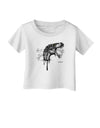 Artistic Ink Style Dinosaur Head Design Infant T-Shirt by TooLoud-Infant T-Shirt-TooLoud-White-06-Months-Davson Sales