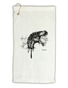 Artistic Ink Style Dinosaur Head Design Micro Terry Gromet Golf Towel 16 x 25 inch by TooLoud-Golf Towel-TooLoud-White-Davson Sales