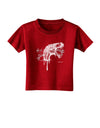 Artistic Ink Style Dinosaur Head Design Toddler T-Shirt Dark by TooLoud-Toddler T-Shirt-TooLoud-Red-2T-Davson Sales