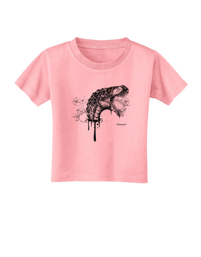 Artistic Ink Style Dinosaur Head Design Toddler T-Shirt by TooLoud-Toddler T-Shirt-TooLoud-Candy-Pink-2T-Davson Sales