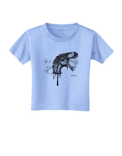 Artistic Ink Style Dinosaur Head Design Toddler T-Shirt by TooLoud-Toddler T-Shirt-TooLoud-Aquatic-Blue-2T-Davson Sales