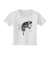 Artistic Ink Style Dinosaur Head Design Toddler T-Shirt by TooLoud-Toddler T-Shirt-TooLoud-White-2T-Davson Sales