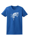 Artistic Ink Style Dinosaur Head Design Womens Dark T-Shirt by TooLoud-Womens T-Shirt-TooLoud-Royal-Blue-X-Small-Davson Sales