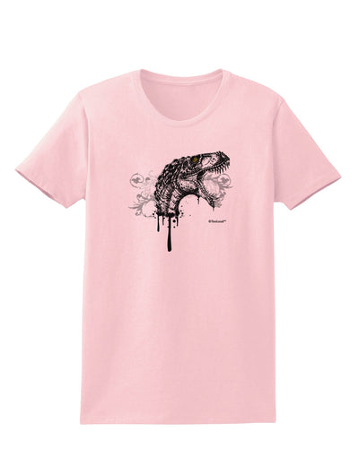 Artistic Ink Style Dinosaur Head Design Womens T-Shirt by TooLoud-Womens T-Shirt-TooLoud-PalePink-X-Small-Davson Sales