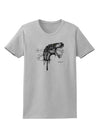 Artistic Ink Style Dinosaur Head Design Womens T-Shirt by TooLoud-Womens T-Shirt-TooLoud-AshGray-X-Small-Davson Sales