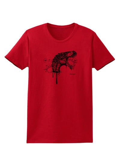 Artistic Ink Style Dinosaur Head Design Womens T-Shirt by TooLoud-Womens T-Shirt-TooLoud-Red-X-Small-Davson Sales