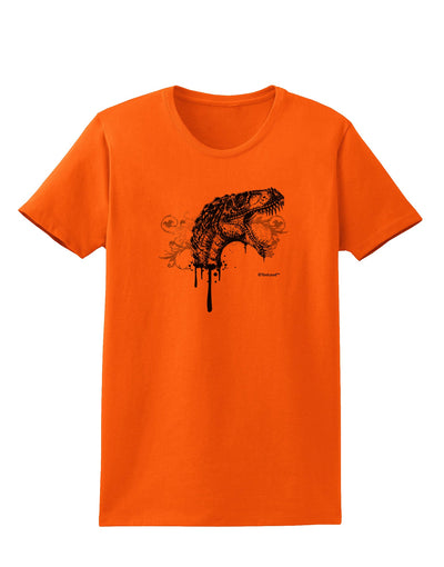 Artistic Ink Style Dinosaur Head Design Womens T-Shirt by TooLoud-Womens T-Shirt-TooLoud-Orange-X-Small-Davson Sales