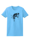 Artistic Ink Style Dinosaur Head Design Womens T-Shirt by TooLoud-Womens T-Shirt-TooLoud-Aquatic-Blue-X-Small-Davson Sales