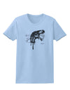 Artistic Ink Style Dinosaur Head Design Womens T-Shirt by TooLoud-Womens T-Shirt-TooLoud-Light-Blue-X-Small-Davson Sales