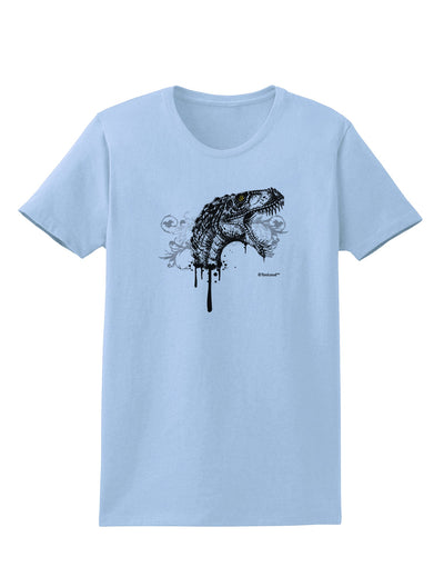 Artistic Ink Style Dinosaur Head Design Womens T-Shirt by TooLoud-Womens T-Shirt-TooLoud-Light-Blue-X-Small-Davson Sales