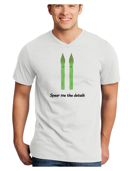 Asparagus - Spear Me the Details Adult V-Neck T-shirt-Mens V-Neck T-Shirt-TooLoud-White-Small-Davson Sales