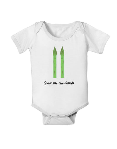 Asparagus - Spear Me the Details Baby Romper Bodysuit-Baby Romper-TooLoud-White-06-Months-Davson Sales