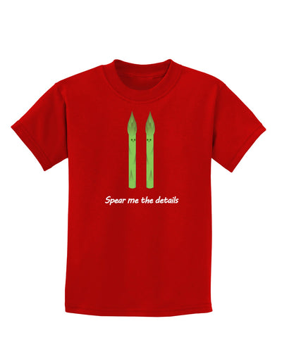 Asparagus - Spear Me the Details Childrens Dark T-Shirt-Childrens T-Shirt-TooLoud-Red-X-Small-Davson Sales