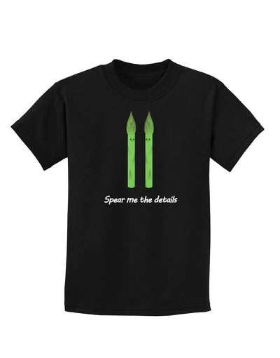 Asparagus - Spear Me the Details Childrens Dark T-Shirt-Childrens T-Shirt-TooLoud-Black-X-Small-Davson Sales