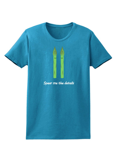 Asparagus - Spear Me the Details Womens Dark T-Shirt-Womens T-Shirt-TooLoud-Turquoise-X-Small-Davson Sales